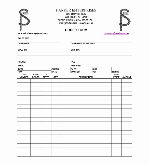 Sale order form Template New 41 Blank order form Templates Pdf Doc Excel