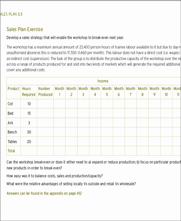 Sales Call Plan Template Beautiful Monthly Sales Plan Templates 11 Free Word Pdf format