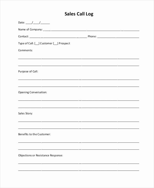 Sales Call Reporting Template Lovely Sales Call Report Template 11 Free Word Pdf format