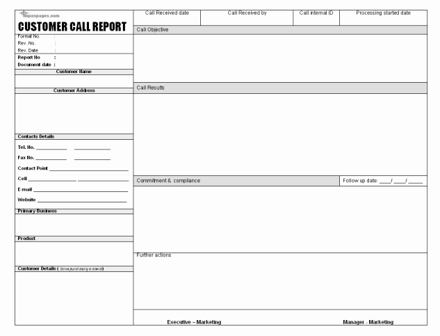 Sales Call Reporting Template Luxury Sales Call Report Templates Find Word Templates