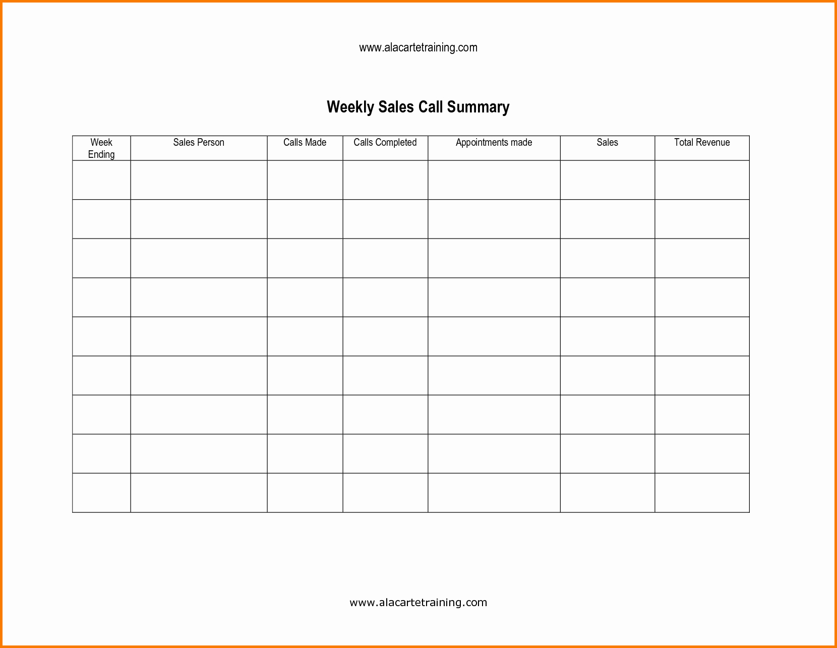 Sales Calls Report Template Lovely 29 Of Call Report Template Monthly