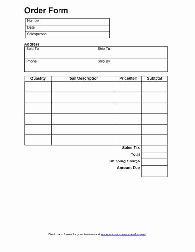 Sales order form Template Awesome Sales order form