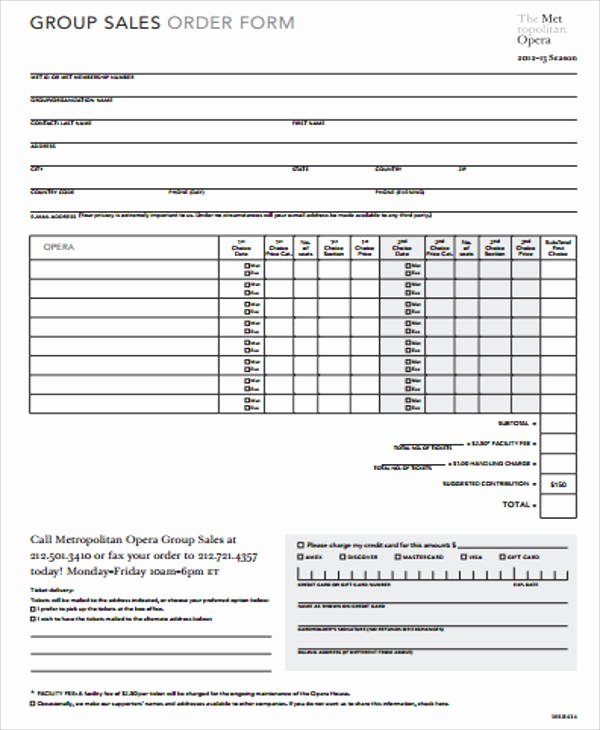 Sales order form Template Best Of 11 Sample Sales order forms