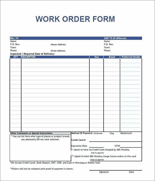 Sales order Template Excel Beautiful order form Custom Printable Business Planner organization