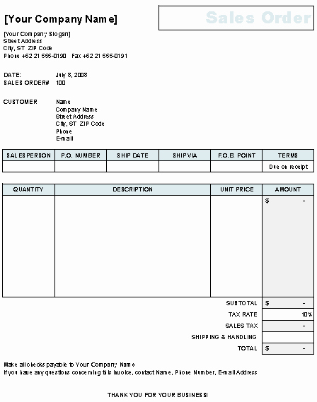 Sales order Template Excel Elegant Sales order Free Excel Spreasdheet