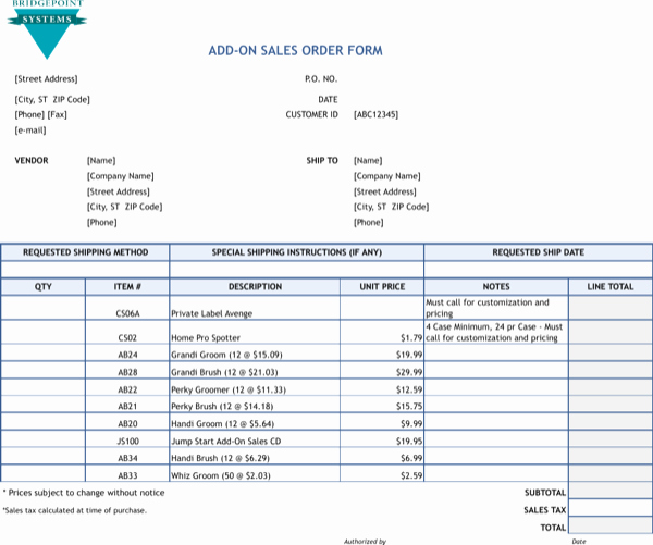 Sales order Template Excel New Download Sales order form Template Excel for Free