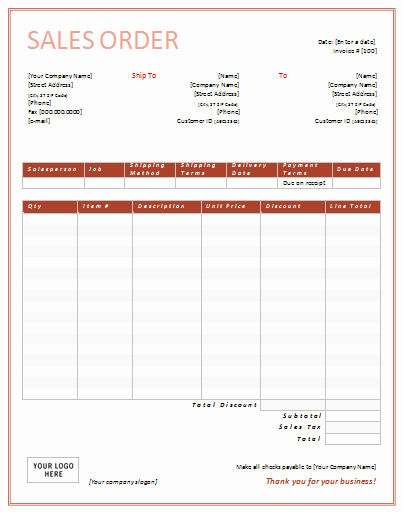 Sales order Template Excel Unique Sales order Template In Dotx Pdf Xltx Xlsx formats