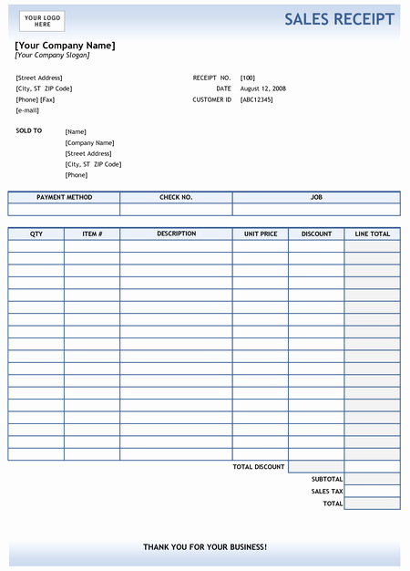 Sales Receipt Template Excel Awesome Sales Receipt Template In Excel