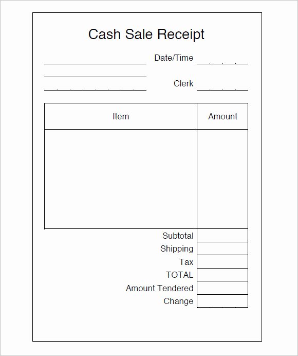 Sales Receipt Template Free Luxury 9 Sales Receipt Templates – Free Samples Examples