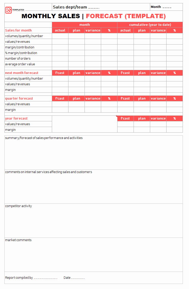Sales Report Template Excel Best Of Sales Report Templates – 10 Monthly and Weekly Sales
