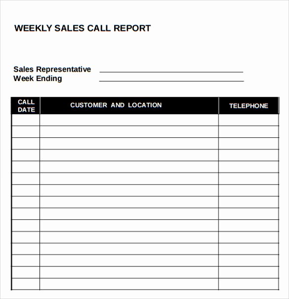 Sales Report Template Excel Luxury Sales Call Report Template 7 Download Free Documents In