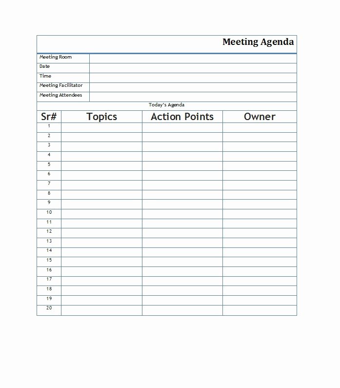 Sample Agenda Template for Meeting Luxury 51 Effective Meeting Agenda Templates Free Template