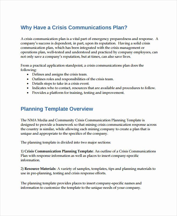 Sample Crisis Communication Plan Template Best Of Crisis Munications Plan Examples