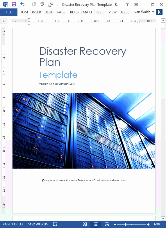 Sample Disaster Recovery Plan Template New Disaster Recovery Plan Template Ms Word Excel