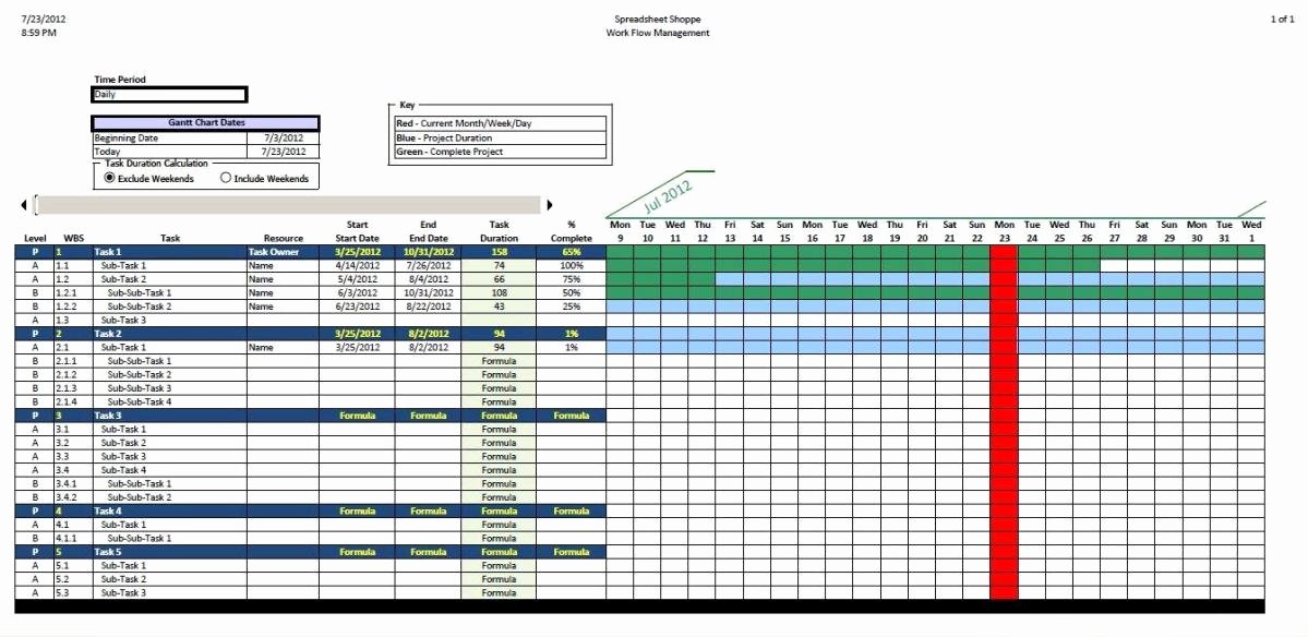 Sample Gantt Chart Template Fresh Free Excel Gantt Chart Template Download