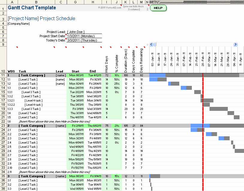 Sample Gantt Chart Template Lovely Free Gantt Chart Template for Excel