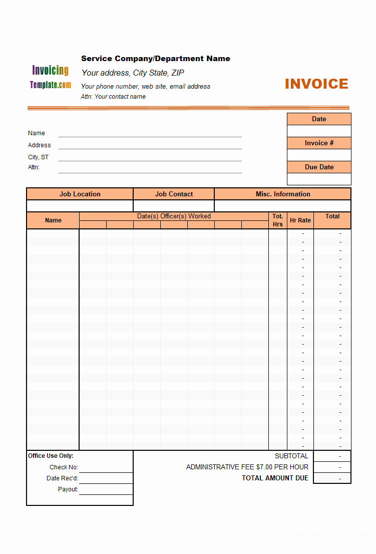 Sample Invoice Template Excel Awesome Timesheet Free Invoice Templates for Excel Pdf
