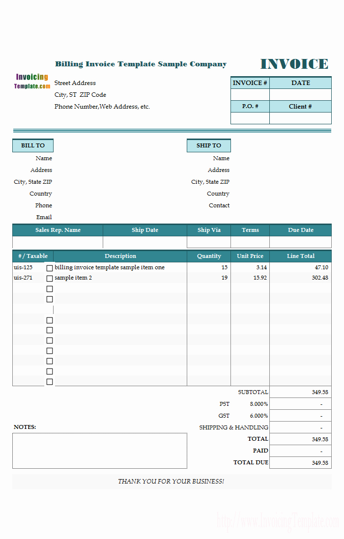 Sample Invoice Template Excel Elegant Free Invoice Templates for Excel