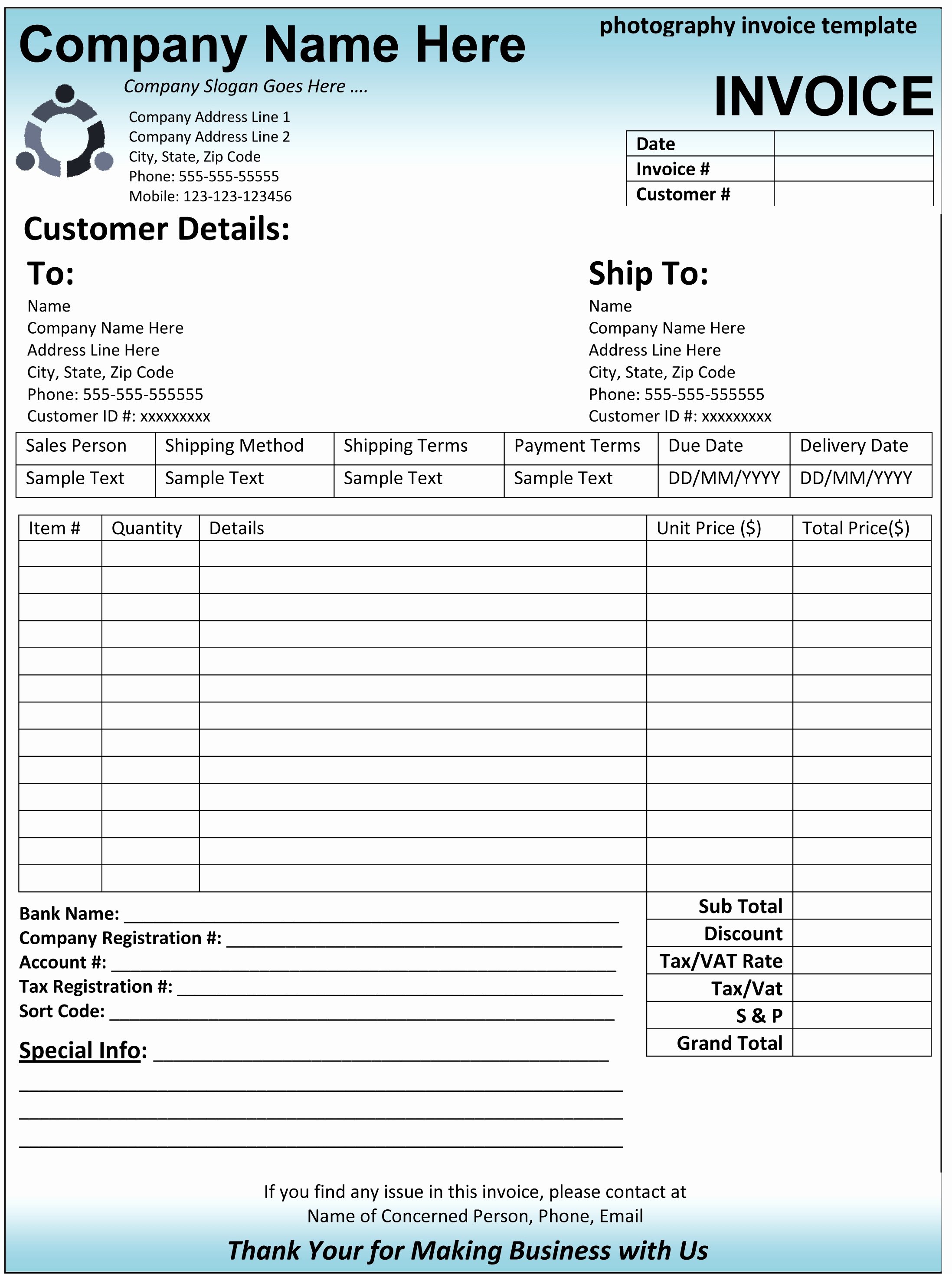 Sample Invoice Template Excel Luxury Invoice Template Excel Mac