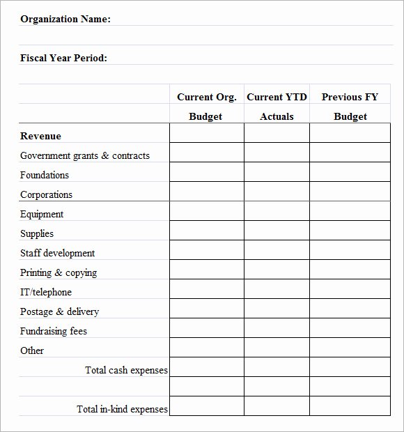 Sample Nonprofit Budget Template Best Of 7 Non Profit Bud Samples