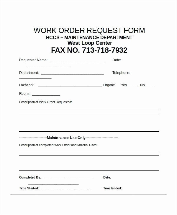 Sample Work order Template Awesome Excel Request form Cheque Requisition Template Check Work