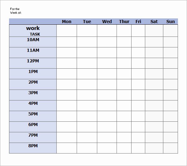 Sample Work Schedule Template Best Of 21 Samples Of Work Schedule Templates to Download
