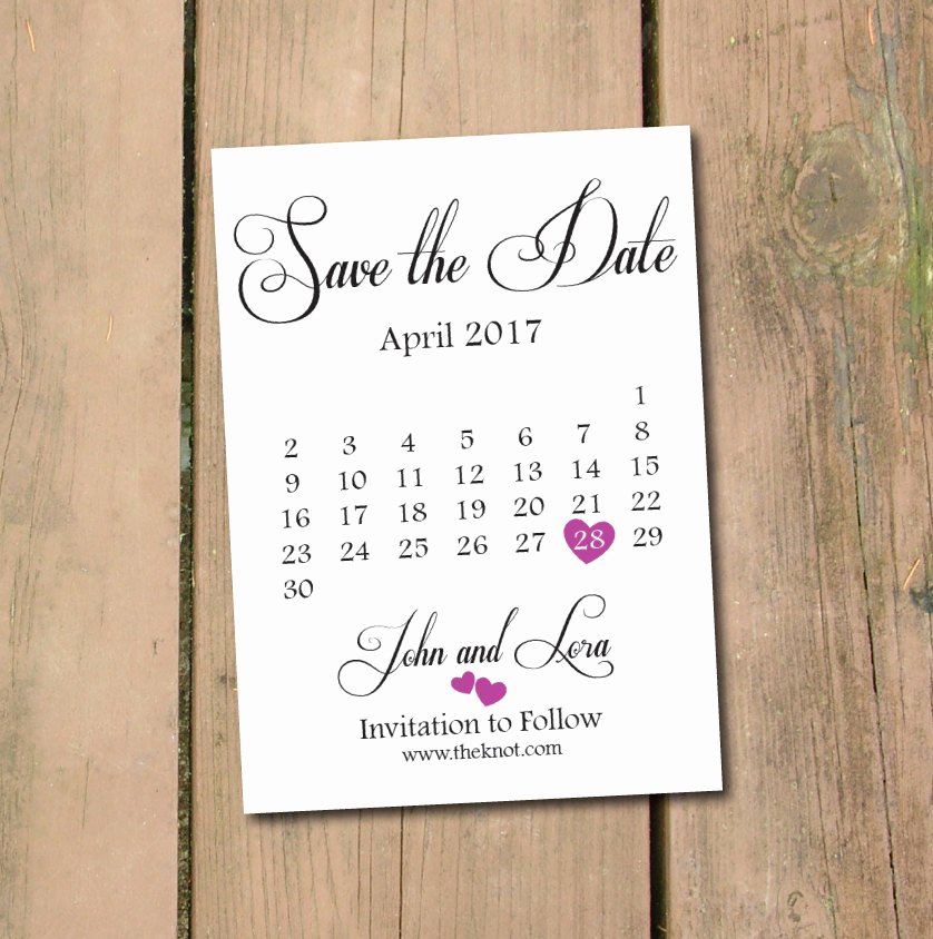 Save the Date Postcard Template Luxury Save the Date Calendar Template Save the Date Postcard