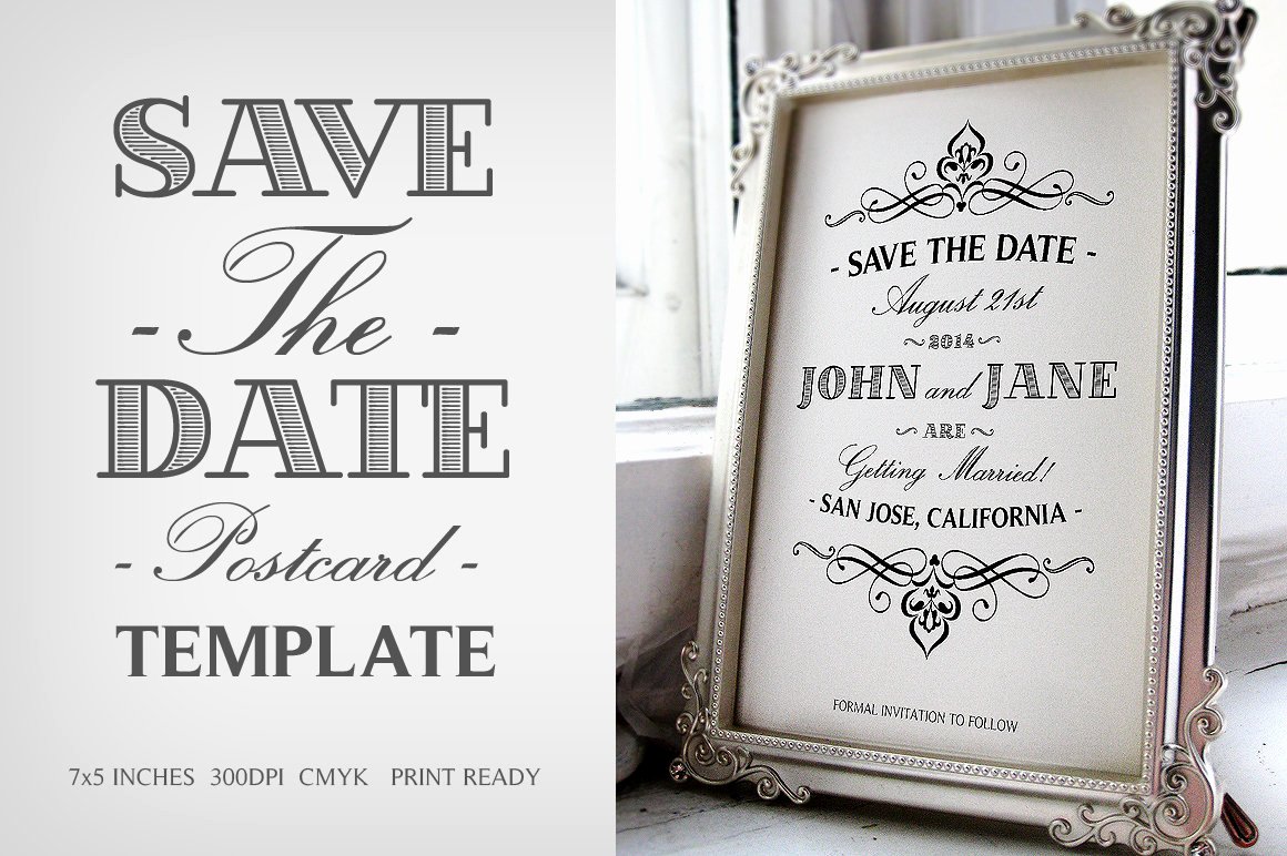 Save the Date Postcard Template Luxury Save the Date Postcard Template V 1 Invitation Templates