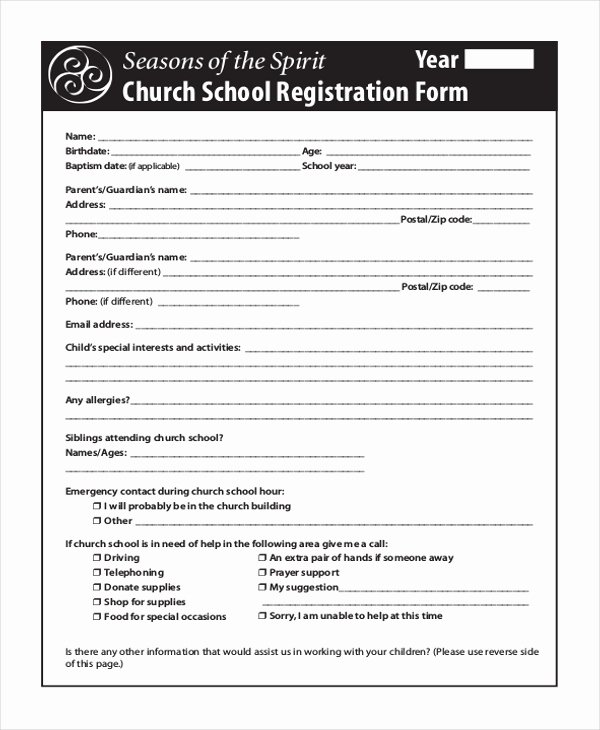 School Registration form Template Best Of Sample School Registration form 10 Free Documents In Pdf