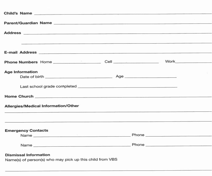School Registration forms Template Unique School Registration form Template Blank to Pin On