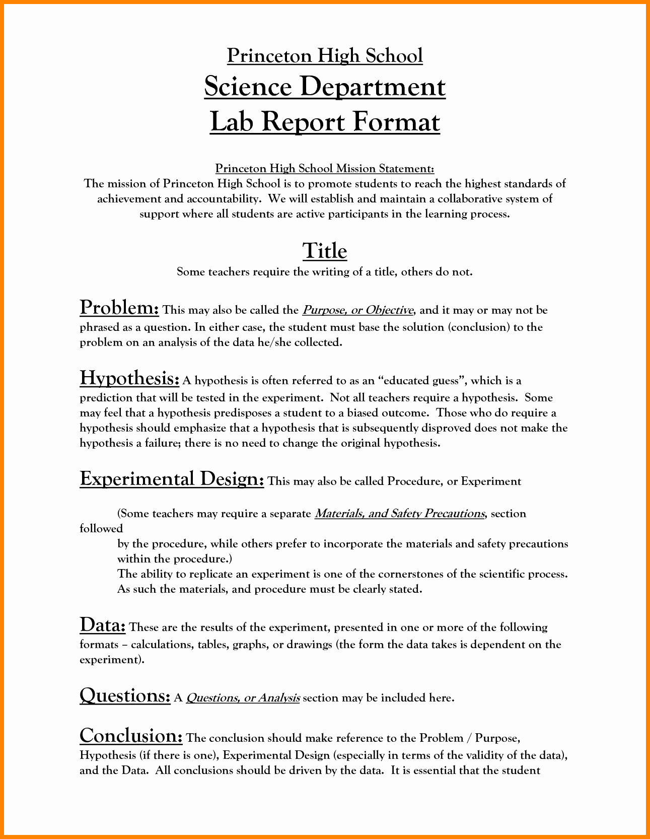 Scientific Lab Report Template Beautiful 7 Lab Report Middle School