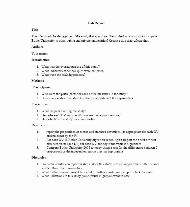 Scientific Lab Report Template New 40 Lab Report Templates &amp; format Examples Template Lab