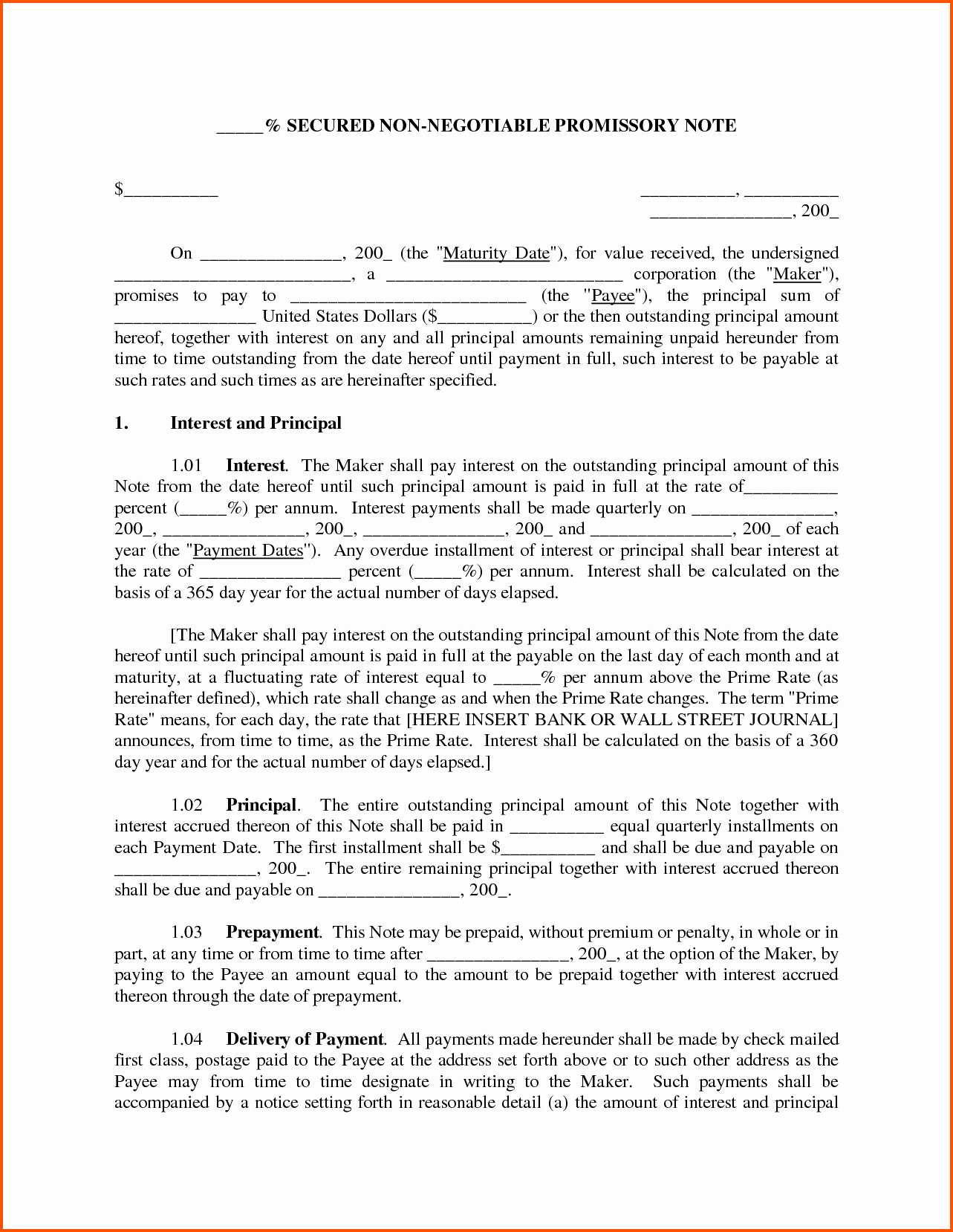 Secured Promissory Note Template Pdf Best Of Secured Promissory Note Template Pdf