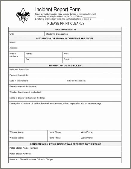 Security Guard Incident Report Template Elegant Security Guard Incident Report Example Sample and 11