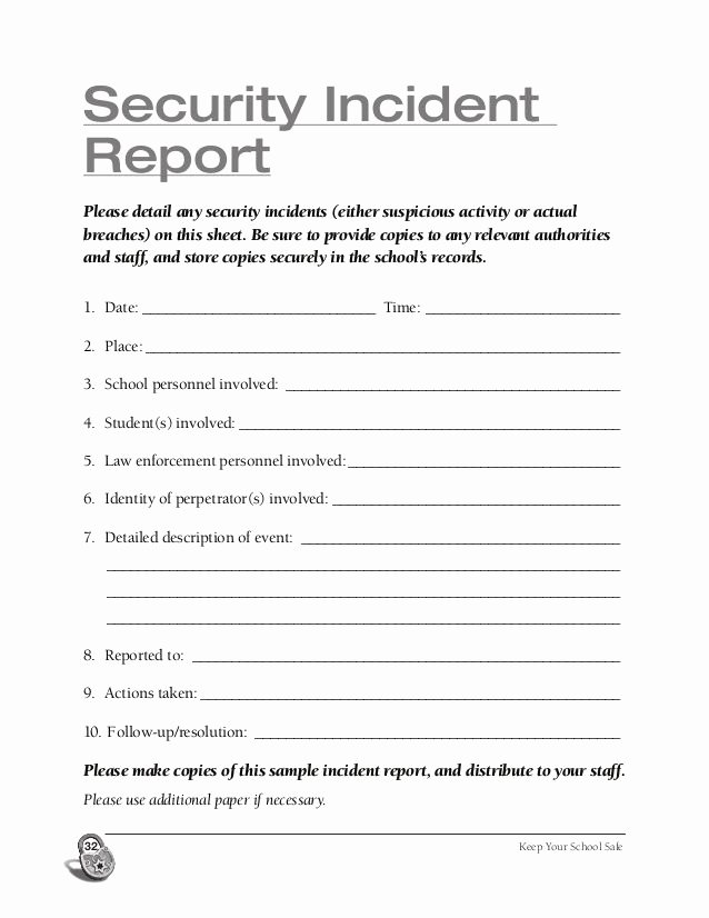 Security Guard Incident Report Template Inspirational Pin by Sabrina Webb On Security Templetes In 2019