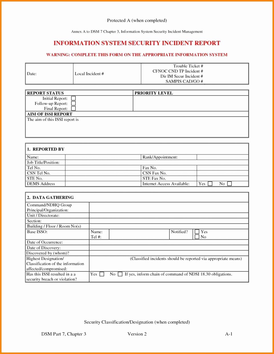 Security Incident Report Template Inspirational Cyber Security Incident Report Template