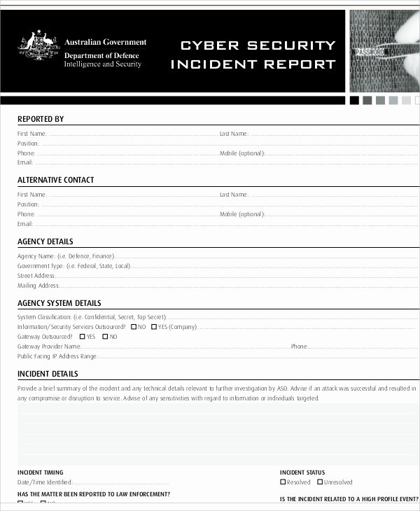 Security Incident Report Template Word Best Of 13 Sample Security Incident Reports – Pdf Word