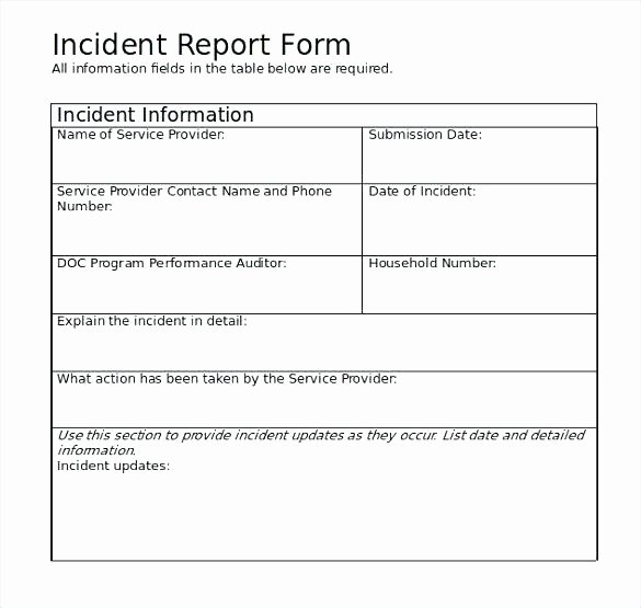 Security Incident Report Template Word Inspirational Free Incident Report Template Word – Rightarrow Template
