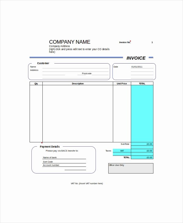 Self Employed Invoice Template Lovely Self Employed Invoice Template 11 Free Word Excel Pdf