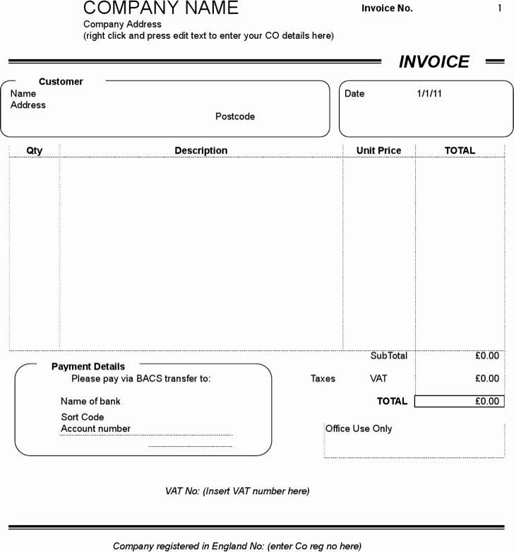Self Employed Invoice Template Unique Download Self Employed Invoice Templates for Free