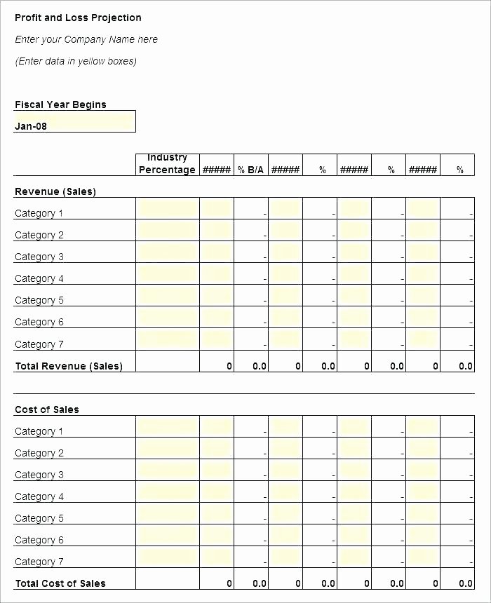 Self Employment Income Statement Template Elegant Profit and Loss Statement for Self Employed Template