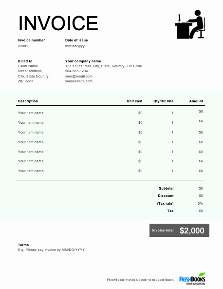 Self Employment Invoice Template Awesome Free Self Employed Invoice Template Download now