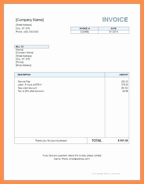 Self Employment Invoice Template Best Of Self Employed Invoice Template Free In for Business New to