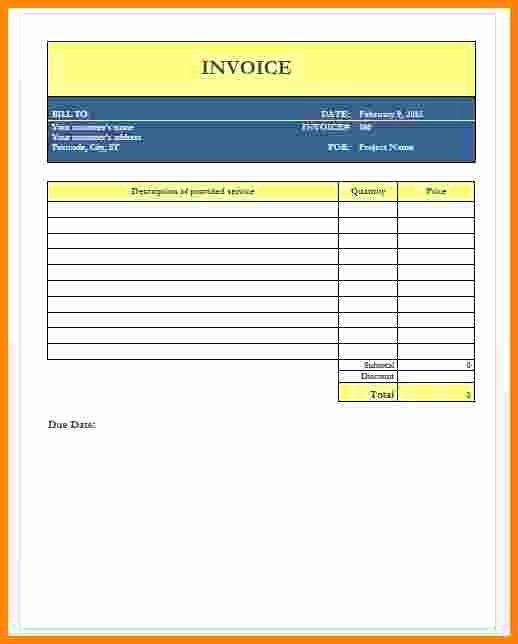 Self Employment Invoice Template Luxury 10 Invoice Template for Self Employed