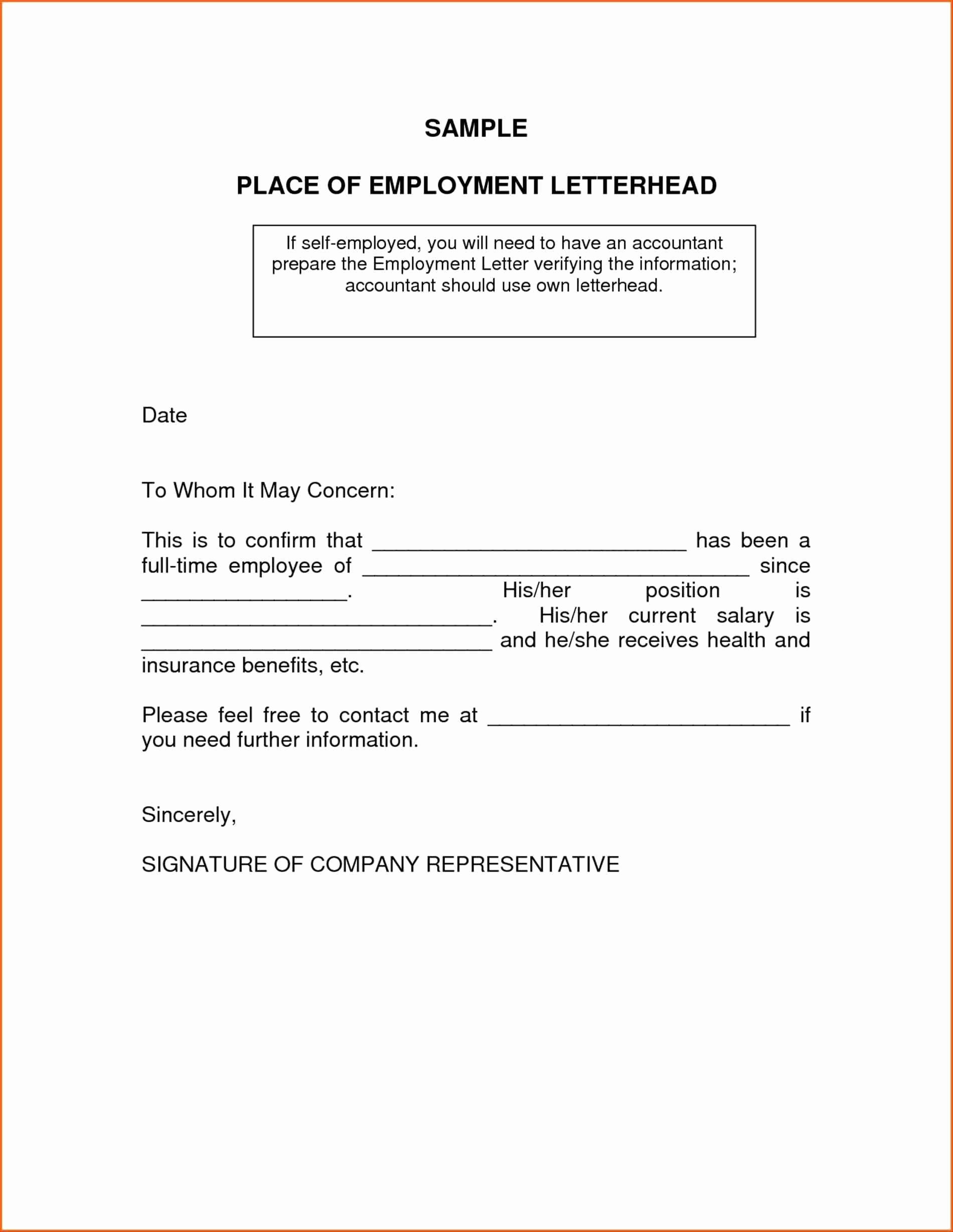 Self Employment Letter Template Luxury Cpa Letter for Self Employed Template Examples