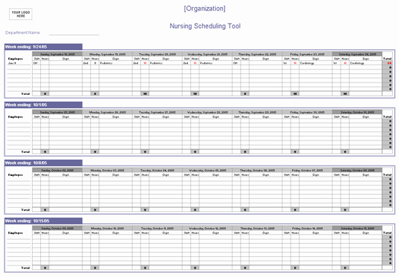 Self Scheduling for Nurses Template Fresh Nursing Scheduling Spreadsheet Schedules Templates