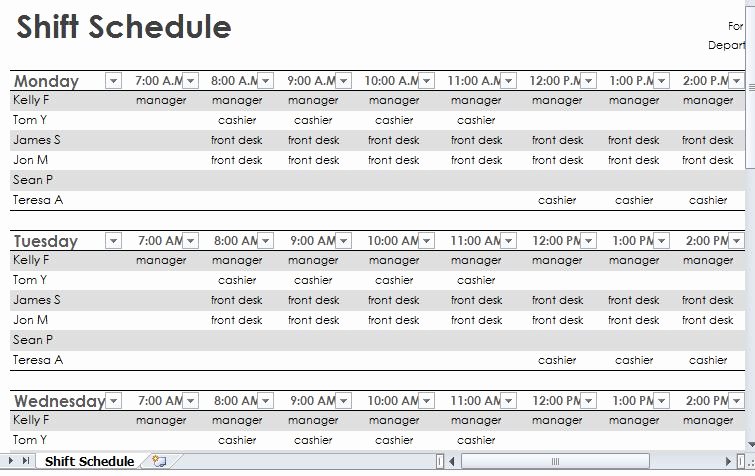 Self Scheduling for Nurses Template Fresh Nursing Staff Schedule Template
