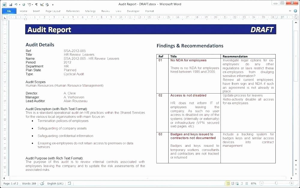 Seo Audit Report Template Fresh Audit Template – Hafer