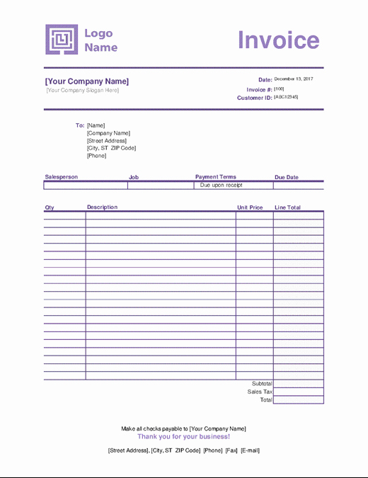 Service Invoice Template Free Awesome Invoices Fice
