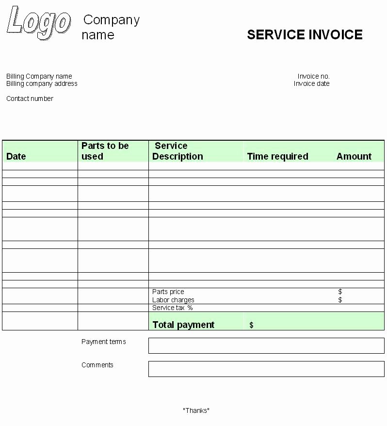 Service Invoice Template Free Best Of Carpet Invoice Templates Free